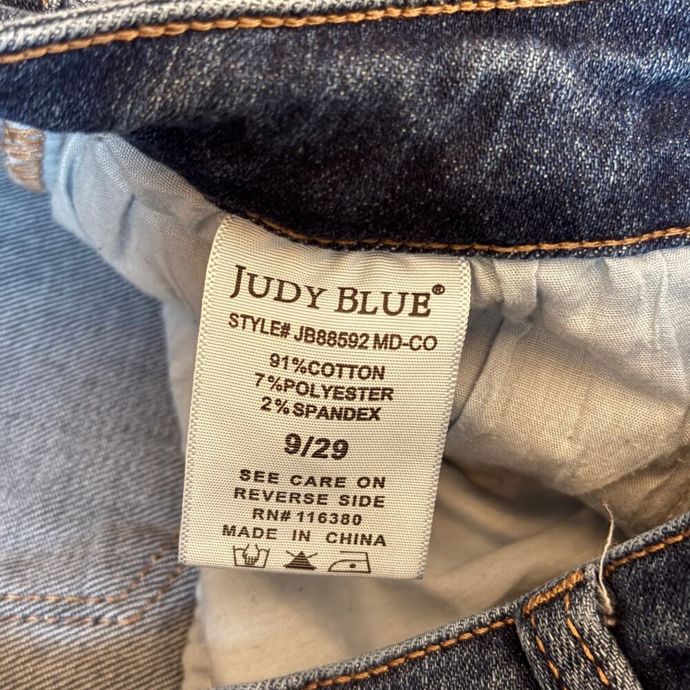 Judy Blue High-Rise Wide Leg Cropped Denim Jeans Women’s Size 9/29 - Picture 4 of 12